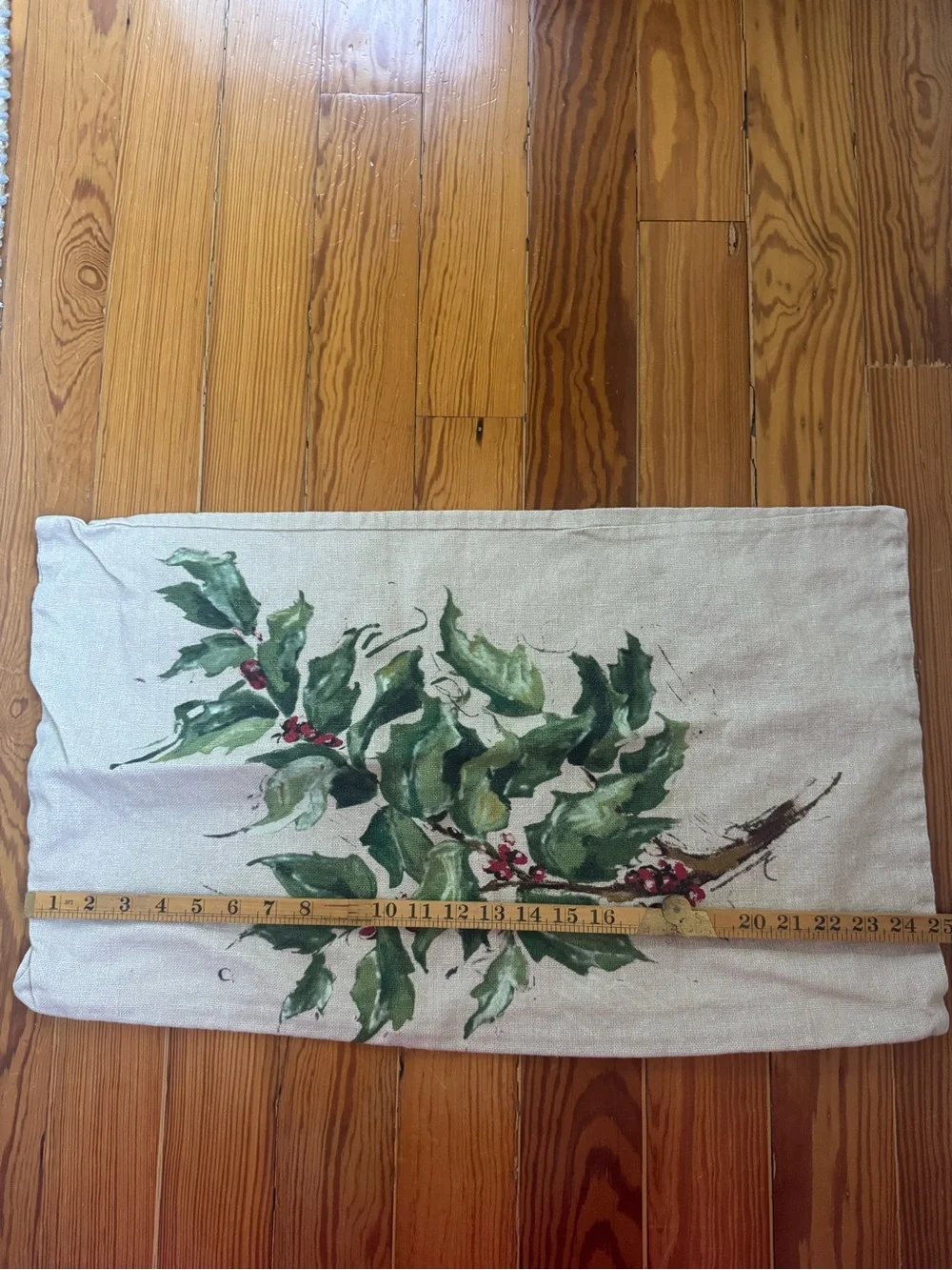 Pottery Barn Holiday Holly Branch Decorative Pillowsham